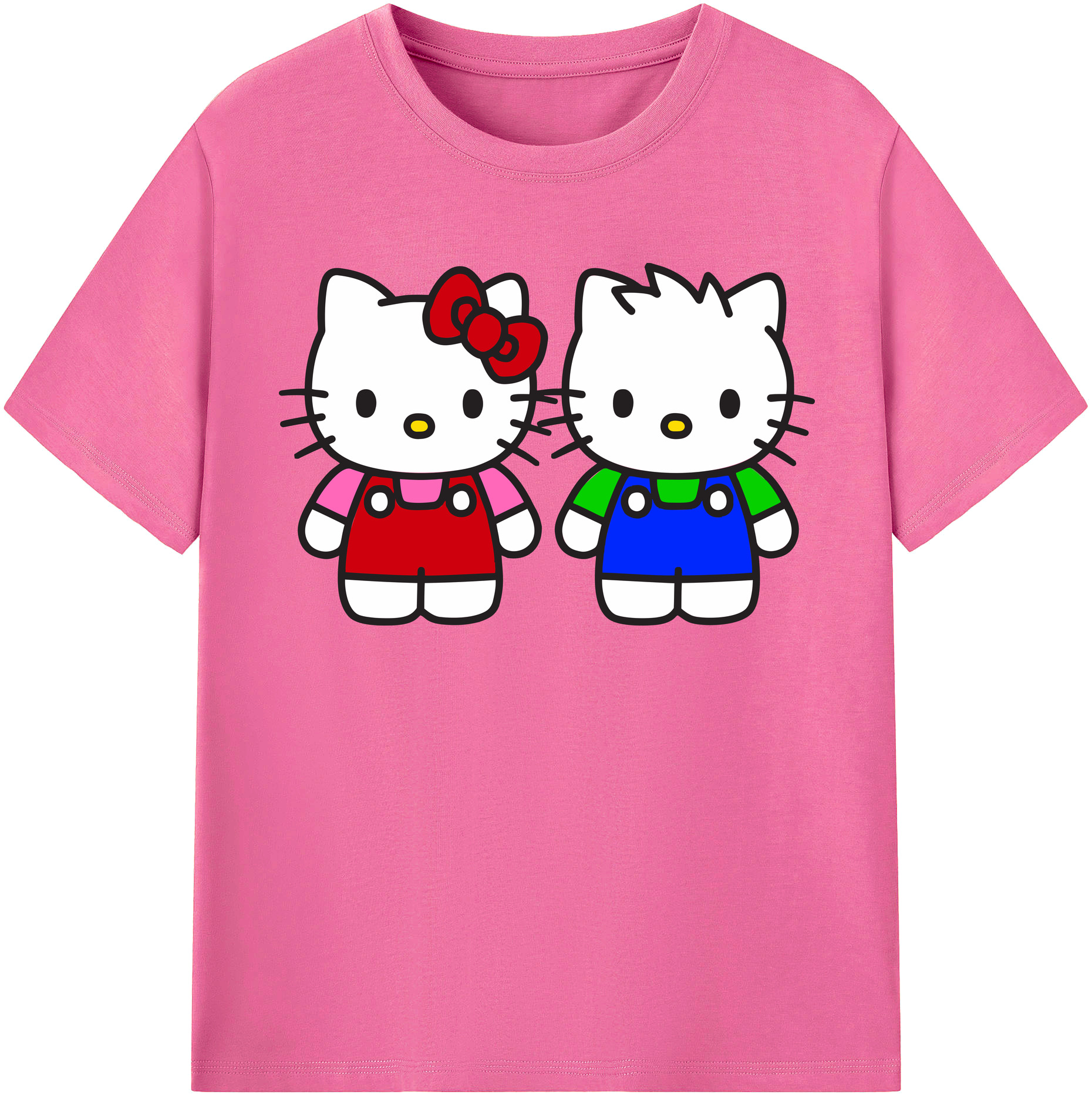 （画像用） Hello Kitty ハローキティ レディースカジュアルプリントTシャツ（綿100％）